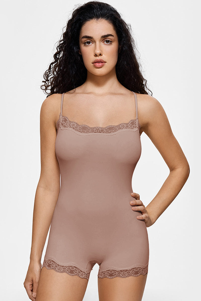 Spitzen-Serie Damen-Spaghettiträger-Spitzenbesatz-atmungsaktiver Playsuit