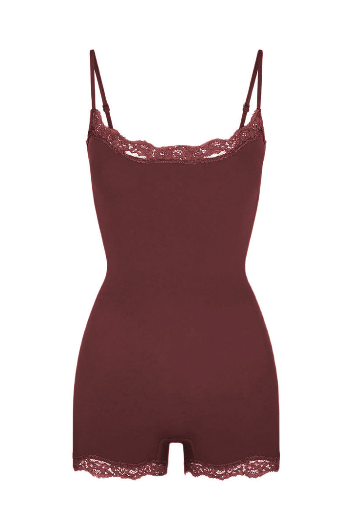 Spitzen-Serie Damen-Spaghettiträger-Spitzenbesatz-atmungsaktiver Playsuit